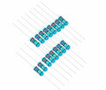 Jiefafa 5.1Ω 1/4W 1% Metal Film Resistor 0.01MF 300pcs Lead Material by Deal US
