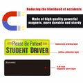 Yourkar 2PCS Magnetic Student Driver Reflective Car Safety Warning Stickers by Deal US