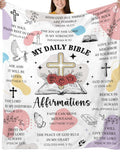HEIFAM Bible Affirmations Blanket Inspirational Christian Gift 60x80 by Deal US