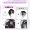 BUPPLER 360° 3D Hair Topper with Bangs for Thinning Hair 4x6 Brown Black-1B by Deal US