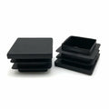 8 Pack 1.25" Square Plastic Tubing Plug Black Steel Fence Post End Caps by Deal US