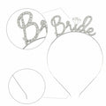 Apone Fatu 3 Pcs Bride Crown Headband Sash Veil Bachelorette Party Gold by Deal US