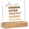 GTGIC Inspirational Desk Sign Motivational Acrylic Clear 4x4 Inches Polychrome by Deal US
