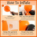 Arrowbash Halloween Balloon Garland Arch Kit Orange Black White 5-18 Inch by Deal US