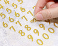PPhtony 6 Sheets Glitter Alphabet Number Stickers Self-Adhesive Silver by Deal US