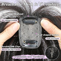 BUPPLER 360° 3D Hair Topper with Bangs for Thinning Hair 4x6 Brown Black-1B by Deal US