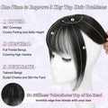 BUPPLER 360° 3D Hair Topper with Bangs for Thinning Hair 4x6 Brown Black-1B by Deal US