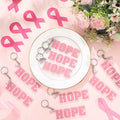 Nosiny 24 Pcs Pink Breast Cancer Awareness Acrylic Keychains 4.13x1.42in by Deal US