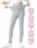 CETKIT Toddler Girl Leggings Cotton Stretchy Workout Pants Light Grey Size 4T by Deal US
