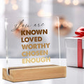 GTGIC Inspirational Desk Sign Motivational Acrylic Clear 4x4 Inches Polychrome by Deal US
