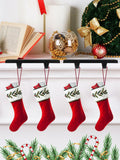 EBANKU Christmas Stocking Holders Set of 2 Gold Stainless Steel Mantle Hangers by Deal US