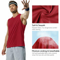 Haimont Men's UPF 50 Rash Guard Swim Tank Top Workout Muscle Tee Red Size M by Deal US