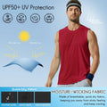 Haimont Men's UPF 50 Rash Guard Swim Tank Top Workout Muscle Tee Red Size M by Deal US