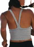 AKMESXAY Womens Ribbed Crop Tank Top Racerback Black Size L by Deal US