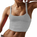 AKMESXAY Womens Ribbed Crop Tank Top Racerback Black Size L by Deal US