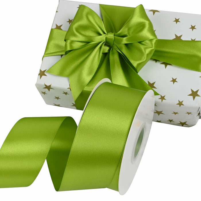 Simplegoal Double Face Olive Green Satin Ribbon 2in x 50yd Polyester by Deal US