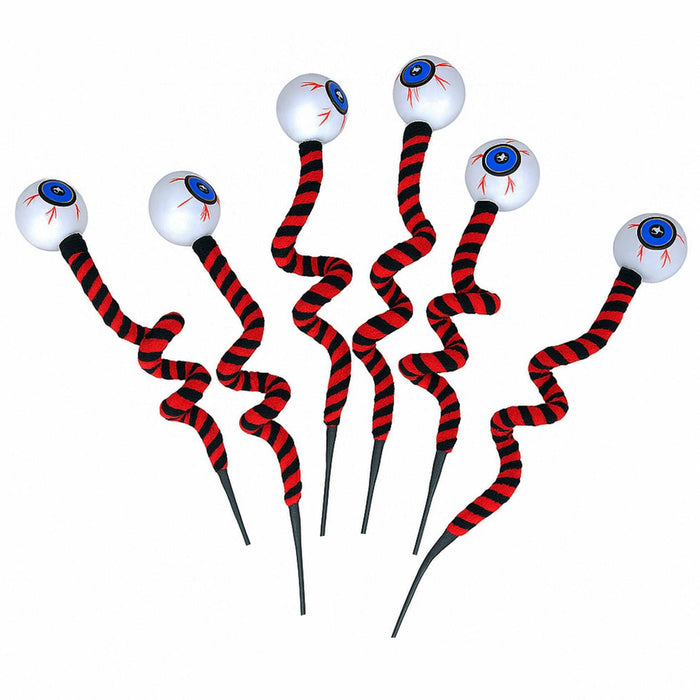 IRCOR Eyeball Twist Sticks Halloween Decorations Red+Black 6 Pack by Deal US