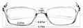 PESMUKO Magnetic Reading Glasses Adjustable Front Connect Clear G1 +3.50 by Deal US