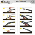 Raidbee Windshield Wiper Blades Set 26"+18" Front 16" Rear Subaru Outback 3pc by Deal US