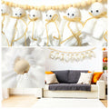 LGGbaodan Handmade Halloween Ghost Wooden Beads Garland 7.2Ft White Decor by Deal US