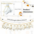 LGGbaodan Handmade Halloween Ghost Wooden Beads Garland 7.2Ft White Decor by Deal US