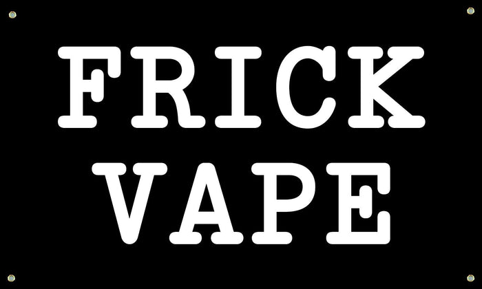 Vrogadso Black Frick Vape Banner Flag 3x5 Feet Orange Black 4 Grommets by Deal US