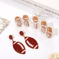 ANGLESJELL Football Baseball Hair Claw Clips Beaded Clear Nonslip Large D by Deal US