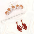 ANGLESJELL Football Baseball Hair Claw Clips Beaded Clear Nonslip Large D by Deal US
