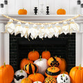 LGGbaodan Handmade Halloween Ghost Wooden Beads Garland 7.2Ft White Decor by Deal US