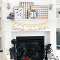 LGGbaodan Handmade Halloween Ghost Wooden Beads Garland 7.2Ft White Decor by Deal US