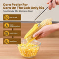 Freebala Stainless Steel Corn Peeler Long Handle Kitchen Tool by Deal US