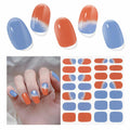 DUKASOU Semi Cured Gel Nail Strips 28 pcs Sunset Glow UV Nail Stickers by Deal US