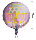Yerdos HAPRTY 10pcs 18'' Round Rainbow Aluminum Foil Birthday Balloons by Deal US