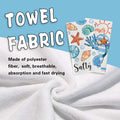 Croar Kitchen Dish Towels Set 2 Coastal Starfish Coral 18x26 in by Deal US