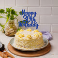 Gyufise Happy 30th Birthday Cake Topper Glitter Blue 1Pc by Deal US