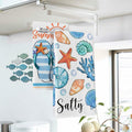 Croar Kitchen Dish Towels Set 2 Coastal Starfish Coral 18x26 in by Deal US