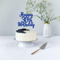 Gyufise Happy 30th Birthday Cake Topper Glitter Blue 1Pc by Deal US