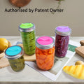 YOBNKU Fermentation Lids Silicone Airlock Caps Green 4 Pack Wide Mouth Jar by Deal US