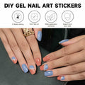 DUKASOU Semi Cured Gel Nail Strips 28 pcs Sunset Glow UV Nail Stickers by Deal US