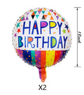 Yerdos HAPRTY 10pcs 18'' Round Rainbow Aluminum Foil Birthday Balloons by Deal US