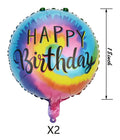 Yerdos HAPRTY 10pcs 18'' Round Rainbow Aluminum Foil Birthday Balloons by Deal US