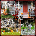 PinCute Halloween Decorations 5 Pack Creepy Cloth 30x72in Black Spider Web by Deal US