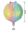 Yerdos HAPRTY 10pcs 18'' Round Rainbow Aluminum Foil Birthday Balloons by Deal US