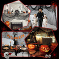 PinCute Halloween Decorations 5 Pack Creepy Cloth 30x72in Black Spider Web by Deal US