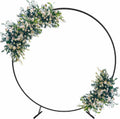 HEOMU Round Backdrop Balloon Arch Stand 7.3FT Gold Metal Art Deco by Deal US