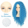 Miss U Hair Girls Long Curly Blue Wig Child Size by Deal US