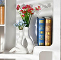 T9TDCS White Ceramic Vase Set of 2 Modern Nordic Boho Home Decor by Deal US