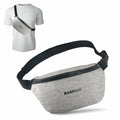 Rasfalo Fanny Pack Crossbody Bag Adjustable Belt Large Black Style 02 by Deal US