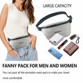 Rasfalo Fanny Pack Crossbody Bag Adjustable Belt Large Black Style 02 by Deal US