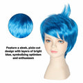 OPEN BOX M MISS U HAIR Short Straight Pixie-cut Wig Kids Vibrant Blue by Deal US